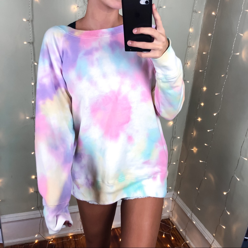 Oversized Tie Dye Crewneck Sweatshirt